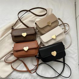 Evening Bags Love Buckle Casual Internet Celebrity Fashion Small Square Bag Women's Shoulder Crossbody