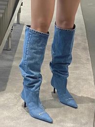 Boots Women's Rubber Shoes Boots-Women Sexy Thigh High Heels Luxury Designer Rain Summer Stiletto 2023 Over-the-Knee
