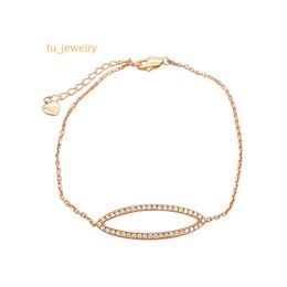 Classic Diamond Paved Charm Bracelet Real 18K Gold Lab Diamond Unique Chain Link 18K Solid Rose Gold Bracelet