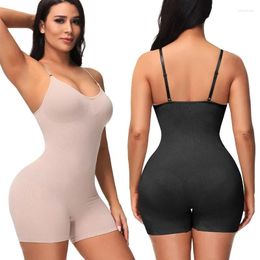 Women's Shapers 2PC Women Bodysuit Spandex Compress Elastic Body Shaper Suits Open Crotch Compression Smooth Shapewear