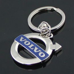 5pcs lot New volvo xc60 90 s40 60 80 Fashion Cutout emblem keychain auto supplies car Volvo key chain key pendant ring automobile 267p