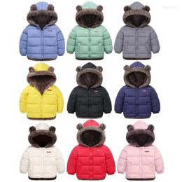 Down Coat Kruleepo Children Baby Solid Fashion Sherpa Warm Jacket Kids Girls Boys Autumn Winter Hooded Quilted Outerwear