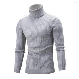 Men's Sweaters Men Long Sleeve Sweater High Collar Top Turtleneck Solid Colour Neck For Autumn