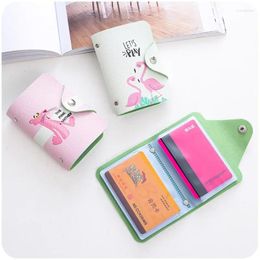 Card Holders 20 Slots Leather Cartoon Printing Holder Women Men Credit ID Organiser Wallet