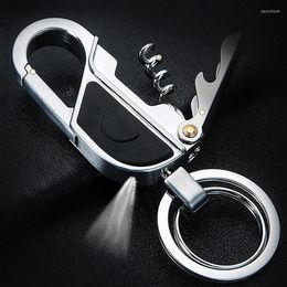 Keychains Jobon Men Key Chain Multifunction Folding Clipper Wine Corkscrew KeyChain Tool For Ring Holder Christmas Day Xmas Gift258W