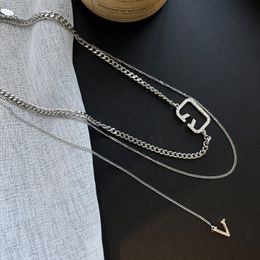 925 Silver Plated Designer Necklaces Classic Original Letter Pendant Necklace Fashion Style Jewellery Design Romantic Luxury Boutique Necklace for Womens