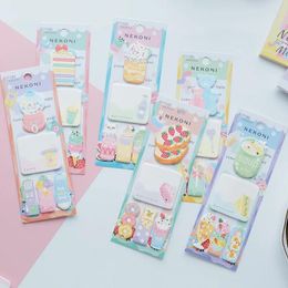 Strawberry Bear Wish Bottle Soup Nekoni Memo Pad Sticky Notes Notebook Stationery Papelaria Escolar School Supplies