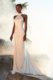 High Neck Lace Modest Wedding Dress With Long Illusion Boho Floral Bridal Gowns Full Sleeves Bohemian Vestido De Novia 328 328