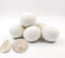 275 Inch Laundry Products Wool Dryer Balls Reusable Natural Fabric Softener Static Reduces Helps Dry Clothes Quicker5835350