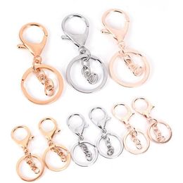 Key Ring Long Popular Classic Plated Lobster Clasp Key Hook Chain Jewellery Making for Keychain Fashion331R