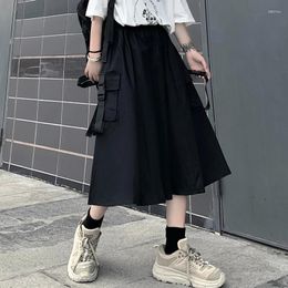 Skirts Korean Fashion Trends High Waisted Skirt For Women Summer Cargo Clothing Teenage Girls Long Harajuku Streetwear