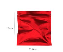 7510cm Red Heat Sealable Aluminum Foil Zip lock Bags 100PcsLot Dried Food Packaging Bag Resealable Zipper Packing Storage Bag1292526