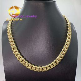 Pendant Necklaces Pass Diamond Tester Iced Out Miami Necklace Sterling Sier 12mm Moissanite Clasp Stainless Steel Cuban Link Chain