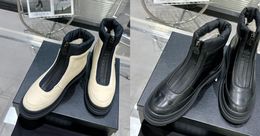 Designer di lusso più nuovo di lusso da donna invernale di alta qualità stivali corti lana stivali da neve in pelle genuina stivali caviglia caviglie scarpe designer inverno cerniera