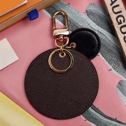 Round Designer Letter High Quality Key Chain Accessories Unisex Key Ring PU Leather Alphabet Pattern Car Keychain Jewelry286S