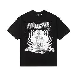 Mens TShirts hellstar t shirt designer t shirts graphic tee clothing allmatch clothes hipster washed fabric Street graffiti Lettering foil print Vintag WZFA