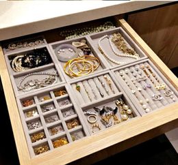 New Drawer DIY Jewellery Storage Tray Ring Bracelet Gift Box Jewellery Organiser Earring Holder Most Room Space SM size options2873988