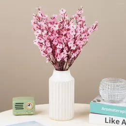 Decorative Flowers 5 Forks 37cm Babies Breath Artificial Plastic Gypsophila DIY Floral Bouquets Arrangement For Wedding Home Decoration