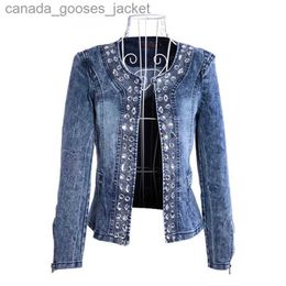 Women's Jackets Elegant s Denim Jackets Women Vintage Jeans Jacket Ladies Spring Autumn outerwear Slim Casual Denim Coats L231208