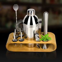 Bar Tools 750ML Shaker Cocktail Set With Stand Bartender Mixer Kit For Mixed Drink Professional Stainless Steel Bar Tool 231207