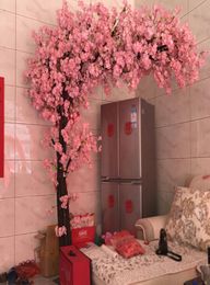 100cm Fake Cherry Blossom Tree 4 fork Sakura Branch Artificial Flower Silk Wedding Background Wall Decoration Flowers2435974