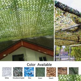 Shade Camouflage Netting Outdoor Camo Net Military Durable For Sunshade Decoration Hunting Blind Shooting Cam Sun Shelter 230620 Dro Otv7O