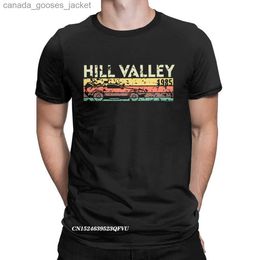 Men's T-Shirts Hill Valley 1985 Tee Shirt Men Back To The Future Tops T Shirts Doc Brown Marty Delorean Time Travel Movie BTTF Tees Plus Size L231208