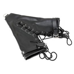 Sex Traction Style Leather Handcuffs For Slave Bdsm Bondage Role Play Game,Fetish Hand Wrist Restraint,Adult Sex Tools