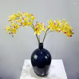 Decorative Flowers Flower Art Indoor Home Decoration Wedding Arrangement East Asian Orchid Factory Direct Sales Wholesale