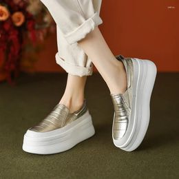 Dress Shoes 2023 Spring And Autumn Season Round Toe Thick Sole Matsuke Lefu Waterproof Platform One Step High Heel Single G
