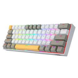 Keyboards N K530 Pro Wireless Rgb Mechanical Keyboard Bluetooth/2.4Ghz/Wired 3-Mode 61 Keys -P Socket Tactile Brown Switch Drop Delive Dhlqo