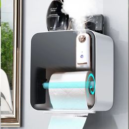 Toilet Paper Holders Smart tissue box storage rack toilet paper roll without punching towel holder 231206