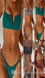 2020 Sexy Women Swimsuit Bikini Set Bathing Suits Leopard Print Swimwear Brazilian bottom Monokini Bikinis Brazilian Padded Bi5725801