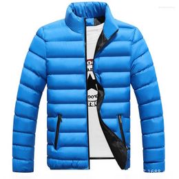 Men's Jackets Jacket Solid Color Logo Print Thicken Mens Winter Warm Fleece Cotton Zipper Coat Clothes Large Size Male Outwear