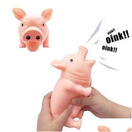 Dog Toys Chews 1Pc Colorf Screaming Rubber Pig Pet Teasing Squeak Squeaker Chew Toy Puppy For Dogs Large Sound Voice Drop Delivery Otowp
