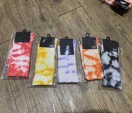 Newest Tie Dye Crew Printing Socks Streetstyle Printed Cotton Long Socks For Men Women High socks3574293