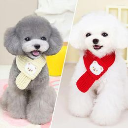 Dog Apparel Cartoon Scarf Clothes Puppy Soft Neckerchief For Small Cat Accessories Autumn Winter Thick Warm Pet