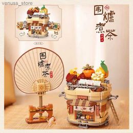 Blocks Loz New Tea Cooking Sets Stove Cooking Tea Dessert Food Building Block Toys Creative Friends Party Assembly Brick For Kids Gifts R231208