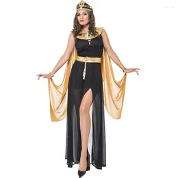 Ethnic Clothing 3 Pcs Sexy Egyptian Cleopatra Costume Ladies Roman Toga Robe Greek Fancy Dress Outfits Gold
