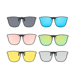 Sunglasses Polarised Clip On Lens Lightweight Eyeglasses Driving Glasses Large Frame Anti Glare For Outdoor Travelling