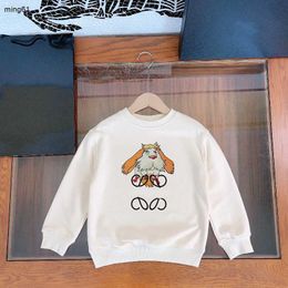 Brand designer kids sweater Colorful puppy pattern print baby hoodie Size 100-160 round neck boys girls pullover Dec05