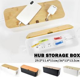 Cable Storage Box Power Strip Wire Case Anti Dust Charger Socket Organizer WhiteBlack Desktop Network Line Lines Storage Bin Z1124739717