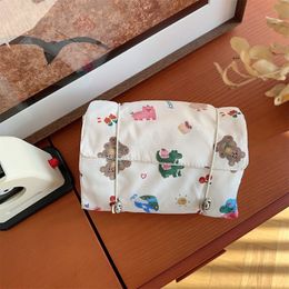 Graffiti Print Women's Cosmetic Bag Cartoon Removable Travel Wash Bag Female Large Capacity Storage Bags Four in One Handbags