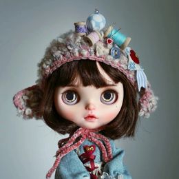 Dolls Vintage Blyth Classical BJD Doll Customised Dollette Girl Toy Body Moveable Handmade Figure Top Collection Art Orphan Aesthetics 231208