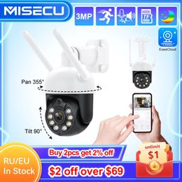 Dome Cameras MISECU PTZ WIFI IP Dome Speed 3MP Camera Outdoor Waterproof P2P Wireless Surveillance Security CCTV Camera AI Auto Tracking 231208