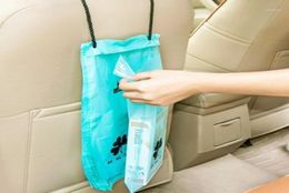 50pcs car trash bag hanging car vomit bags resealable plastic kitchen garbage bags13444299