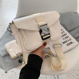 Evening Bags Simple Ladies Leisure Picture-mother Bag 2021 Wide Shoulder Strap Small Square Korean Fashion One-shoulder Messenger287V