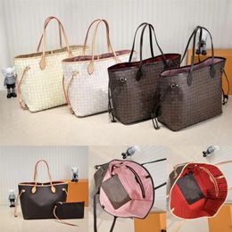 Women Handbag Brown Flower Tote Bags Shopping Bag Shoulder Crossbody Purse Fashion Genuine Leather Large Capacity Classic Letter C286I