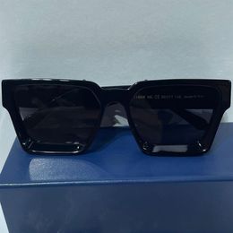 Designer sunglasses M96006WN Z1165W mens timeless classic square all black millionaire glasses size 55-17-145 men women casual all230a