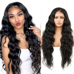 yielding Lace Wigs Xuchang Wig Wine Red Wig 4 * 4 Lace Full Hair Large Wave Long Curly Hair wigs